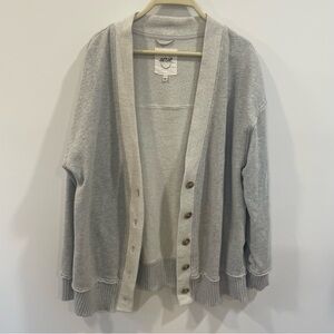 Aerie Light Gray Cotton Women's Cardigan Sz Medium